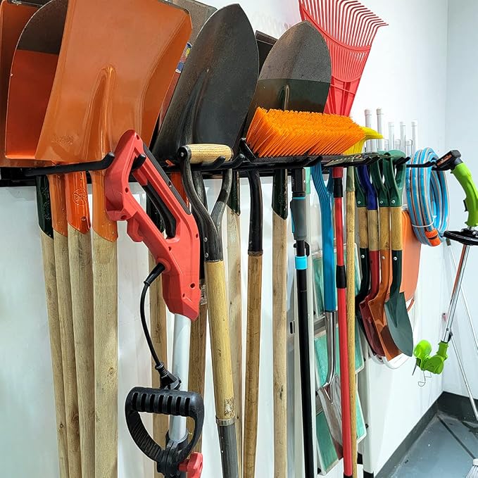 TORACK Tool Storage Rack, Heavy Duty Steel Garage Wall Mount Garden Tool - Image 8