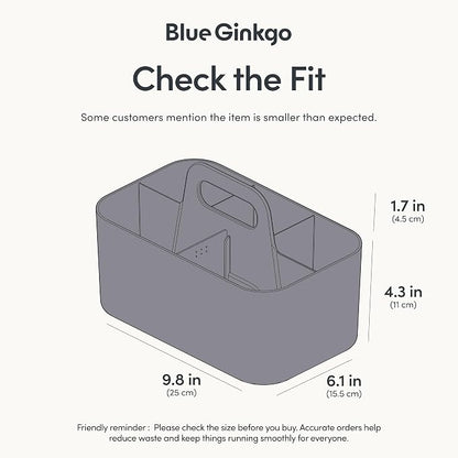 BLUE GINKGO Stackable Organizer Caddy – Korean-Made Portable Tote - Image 3
