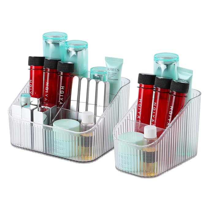 Clear Makeup Organizer, Makeup Brush Holder 8 Cups by OSteedWares