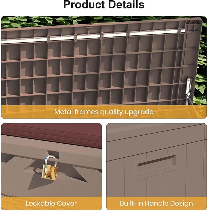 Patiolife 100 Gallon Resin Deck Box - Image 5
