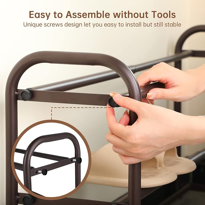 Gonfoam Expandable 3-Tier Shoe Rack - Image 3