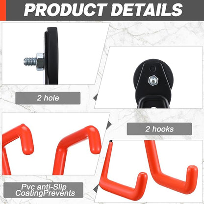 Landhoow Large Magnetic Hooks Heavy Duty Garage Magnet Hooks Strong Storage - Image 4