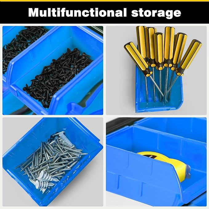 Ultrawall Wall Mounted Storage Bins, Plastic Hanging Storage Organizer Bins - Image 3