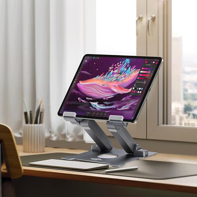 KABCON Adjustable Aluminum Tablet Stand, Compatible - Image 3