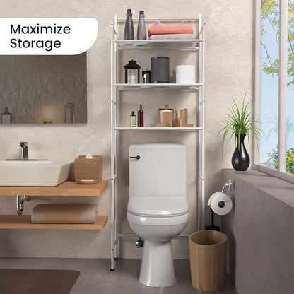 Home Zone Living Over-the-Toilet Bathroom Storage Cabinet Organizer | - Image 2