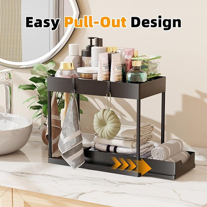 Simple Trending 3 Pack Under Sink Organizer, Pull-Out Cabinet Organizer Drawer - Image 4