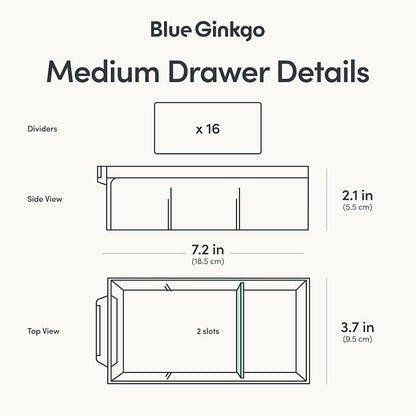 Blue Ginkgo Medium 16-Drawer Cabinet – Stackable Clear Organizer - Image 4