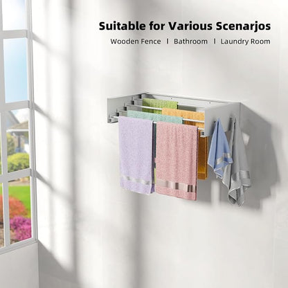 ZMBESUP Upgrade Small Wall Mounted Drying Rack - Image 7