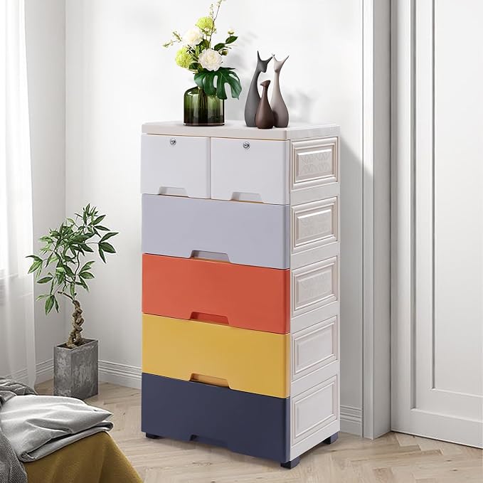 5 Tier Storage Cabinet Plastic Storage Cabinet - Image 4