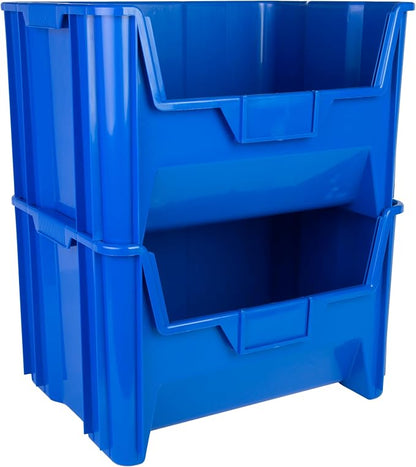 Hudson Exchange 20" x 15" x 12.5" Plastic Giant Stackable Hopper Bin Container - Image 3