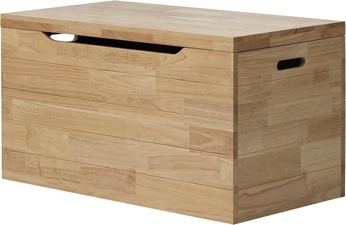 eHemco Solid Hardwood Storage Trunk, 35.5x18.63x19.5 | Safety Hinghes, - Image 7