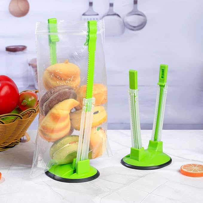 4 Pcs Baggy Rack, Freezer Bag Holder Stand, Adjustable Food Storage Holders - Image 7