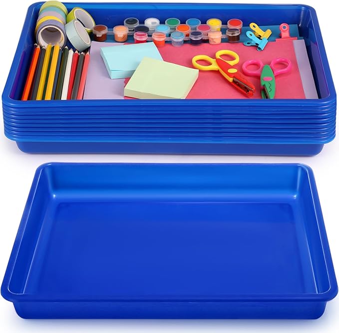 Hoteam 10 Pcs Flat Storage Organizer Tray Bin Paper Tray by Hoteam