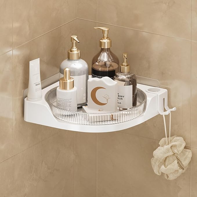 360 Rotating Makeup Organizer Spinning Bathroom Organizer 1 Pack Corner Storage - Image 3