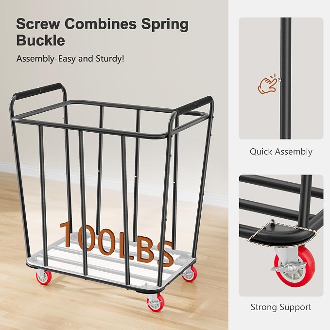Hoctieon Large Laundry Cart - Image 3