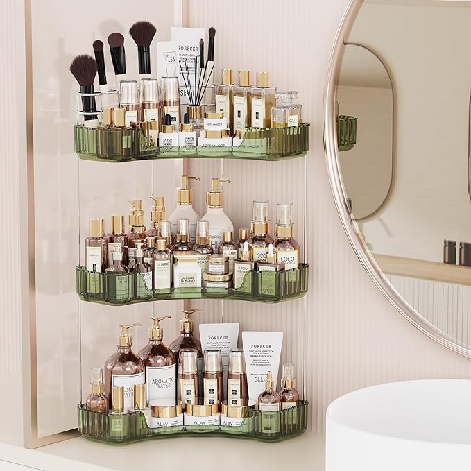 3-Tier Corner Bathroom Counter Organizer by Asayuee