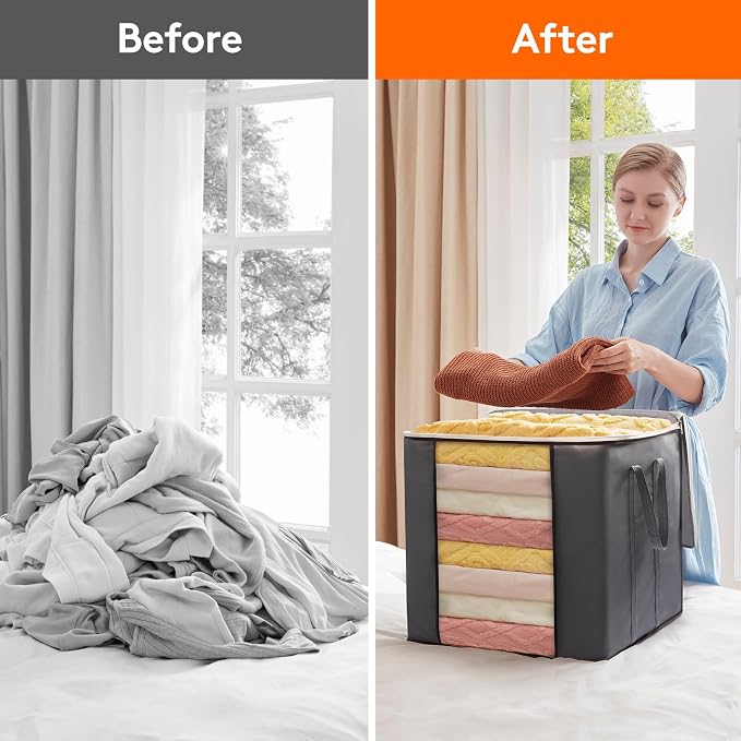 Lifewit 100L Extra Large Blanket Storage Bags, Foldable Comforter Storage - Image 7
