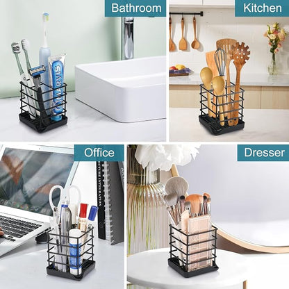 Toothbrush Holders for Bathrooms, Stainless Steel Bathroom Toothbrush Holder - Image 5