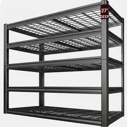 27" D Storage Shelves, Garage Shelving Heavy Duty Metal Adjustable Garage by SKZNSA