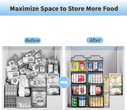 4 Pack Freezer Organizer Bins Suitable - Image 3