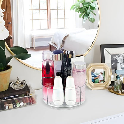 360° Rotating Makeup Organizer Clear Lazy Susan Organizer - Image 5