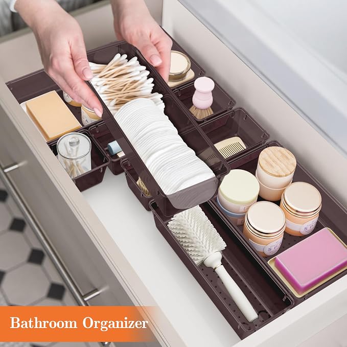 25 PCS Plastic Drawer Organizer Set, 4-Size Versatile Organizer Trays & storage - Image 6