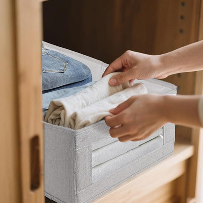 Linen Bins 3 Pack, Foldable Storage Organizer - Image 4