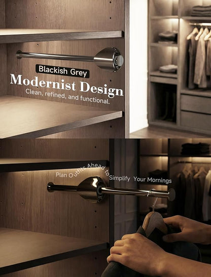 INMAKER Valet Rod for Closet Pull out | Slide out to 9.5" Hanger Rod for ≥12" - Image 6