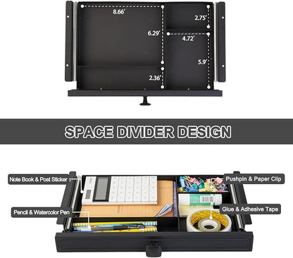 GOME Under Desk Slide out Pencil Drawer - Image 3