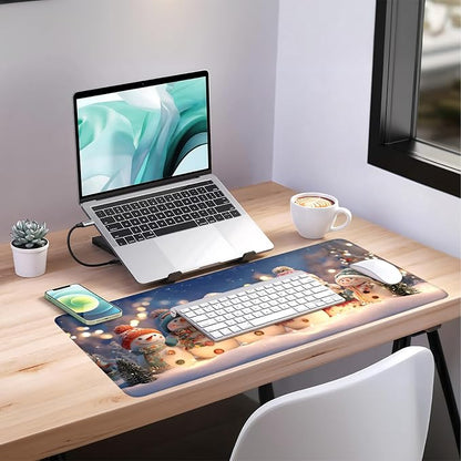 Six Snowmen Gaming Mouse Pad 35.4"x15.7"Desk Mat Anti-Slip Rubber Base & - Image 7