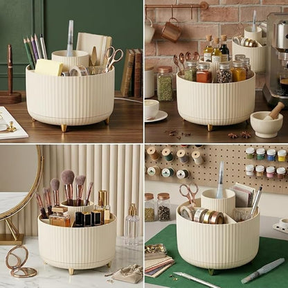 360 Degree Rotating Desktop Organizer, Makeup Brushes, Desktop Stationery - Image 4