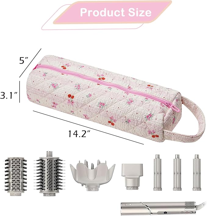 Quilted Hair Tools Travel Bag，Hair Styling Accessories Storage Case - Image 3
