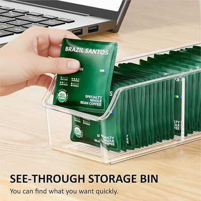 FUCDTEFC Tea Bag Organizer, Tea Bag Holder Box Storage Bin, Sugar Packet - Image 2