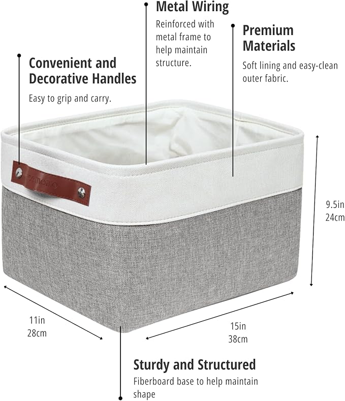 DECOMOMO Storage Baskets for Shelves - Image 4