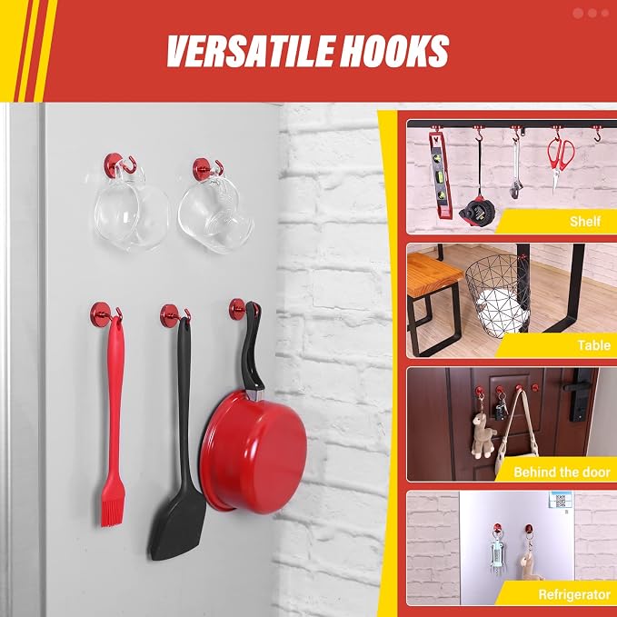 Neosmuk Magnetic Hooks, Heavy Duty 130lb+ Strong Magnet Hook - Image 3