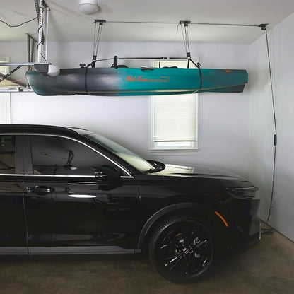 Teal Triangle Heavy Duty Elite Kayak Hoist, Easy-Lift Garage Pulley System - Image 2