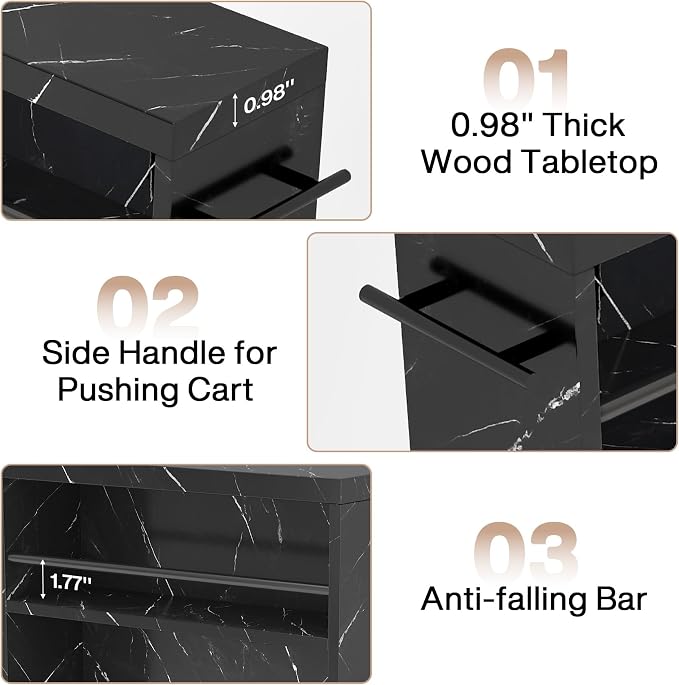 Tribesigns Slim Storage Cart, Rolling Narrow Kitchen Cart on Wheels - Image 6