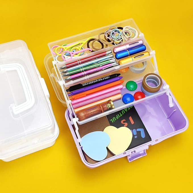 10Inch Tackle Box Organizer and Storage, Three-Layer Sewing Box - Image 6