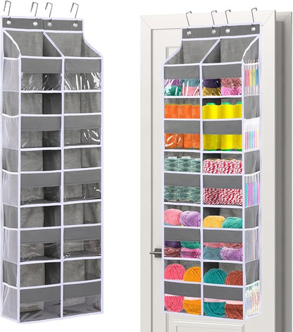 Over Door Yarn Storage Organizer Oxford Cloth Hanging Yarn Storage Organizer by YEXEXINM