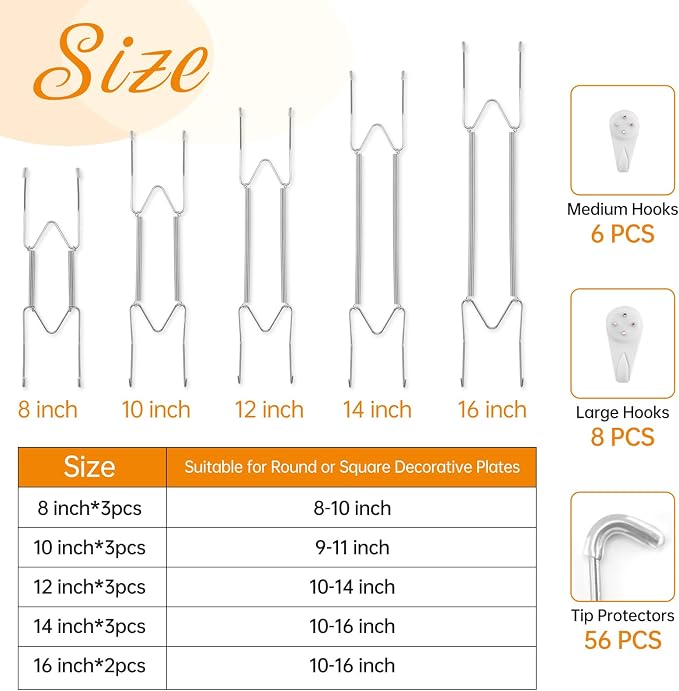 Bilillo 14 Pcs Plate Hangers for the Wall - Image 2