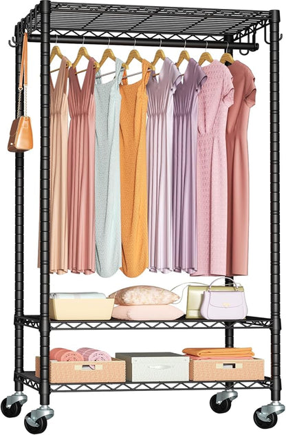 FUTASSI P6 Rolling Clothes Rack Heavy Duty, Clothing Racks by FUTASSI