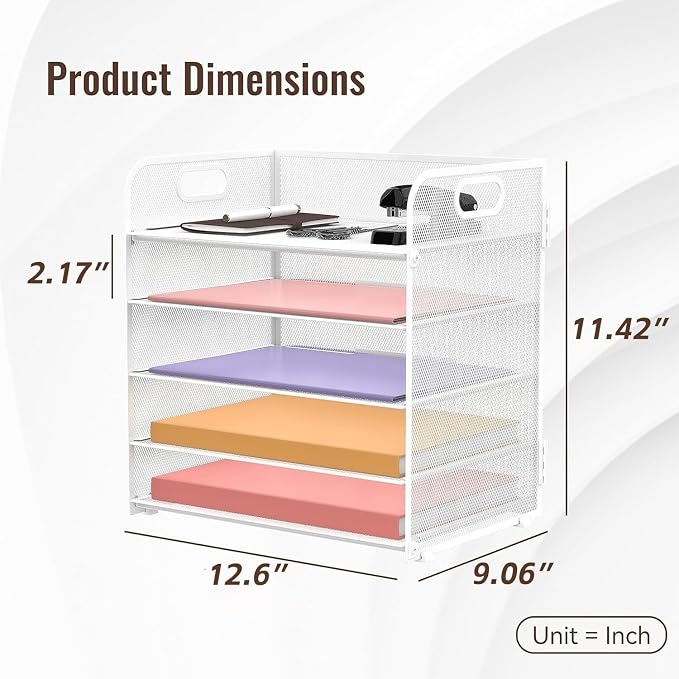 Supeasy 5 Trays Paper Organizer Letter Tray - Image 5
