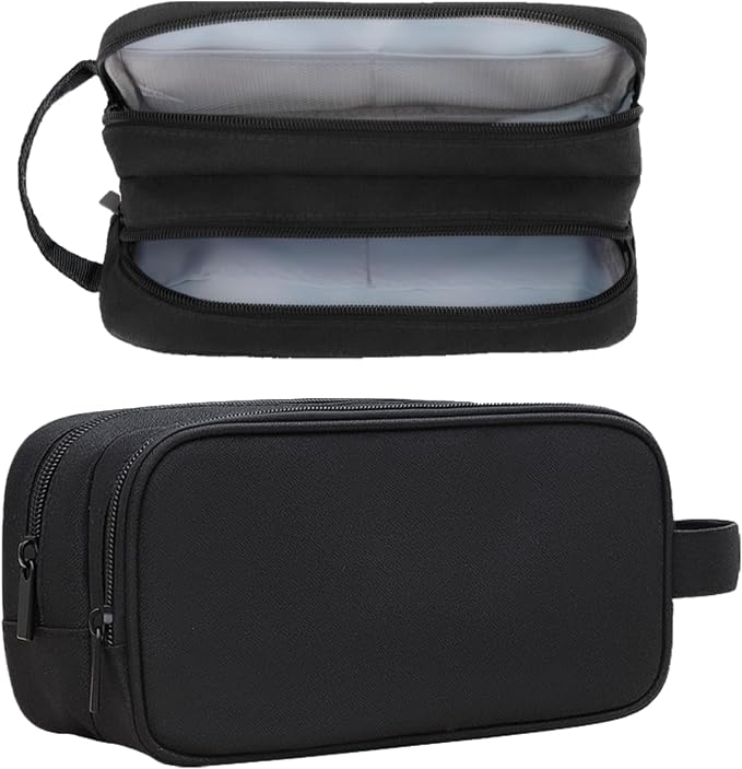 Teskyer Double Layer Cable Organizer Bag, Travel Tech Pouch, Water Resistant by TESKYER