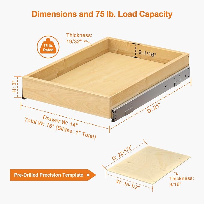 ALINE FURNITURE Pull Out Drawers - Image 3