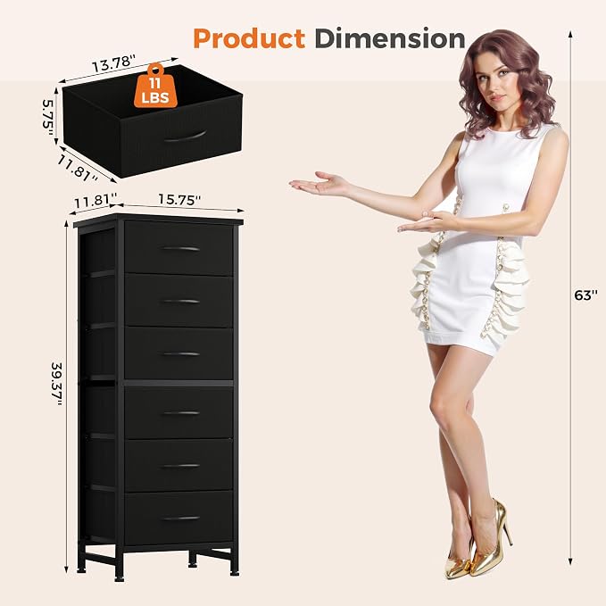 Sweetcrispy Tall Fabric Dresser - Image 3