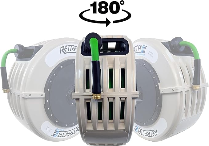 Macnaught Retractable Garden Hose Reel, 60 Ft Water Hose Reel Heavy Duty - Image 2