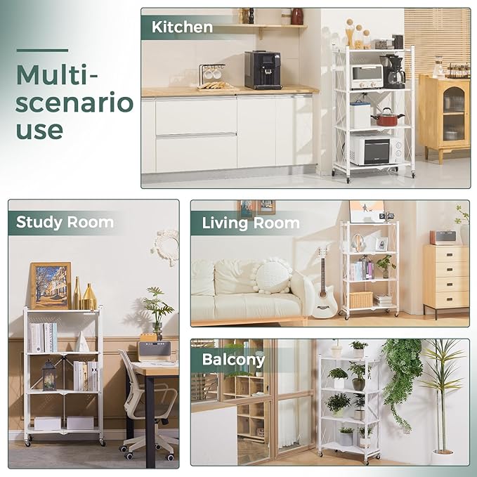 DEANIC 4 Tier Foldable Storage Shelves - Image 4