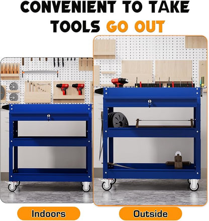 3 Tier Tool Cart on Wheels - Image 4