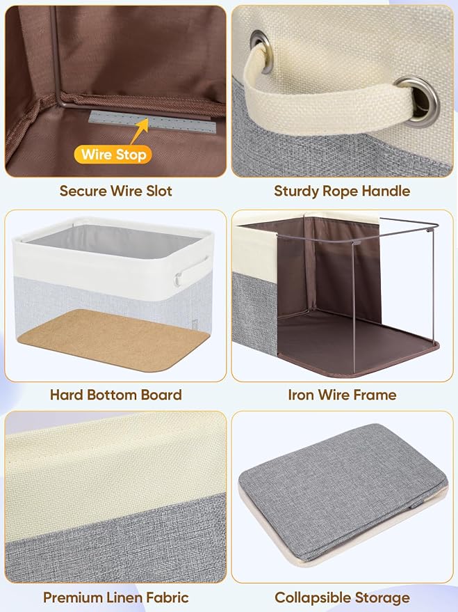 BALEINE 1 Pack Fabric Storage Bins - Image 6