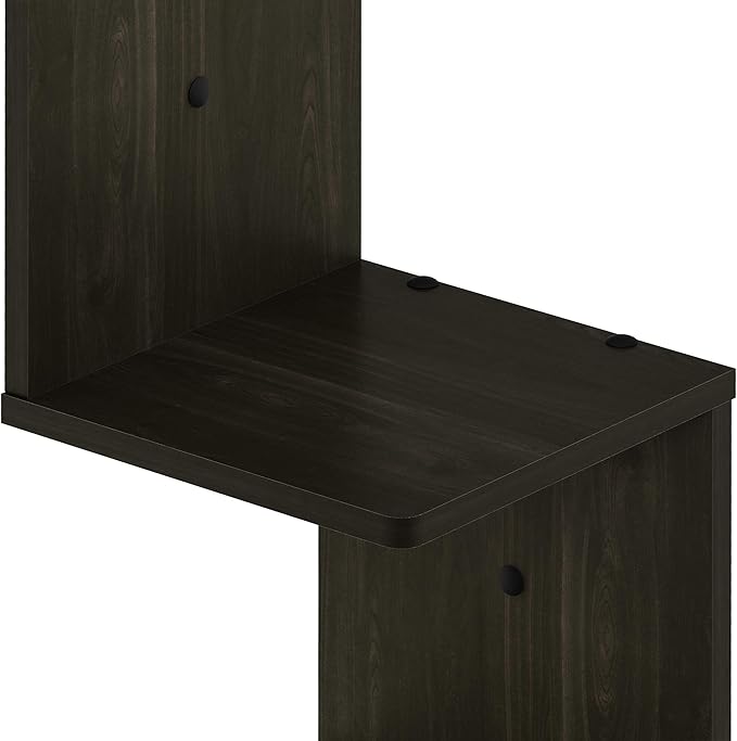 Furinno Rossi Wall Mount Floating Corner Shelf, 5-Tier Square - Image 7